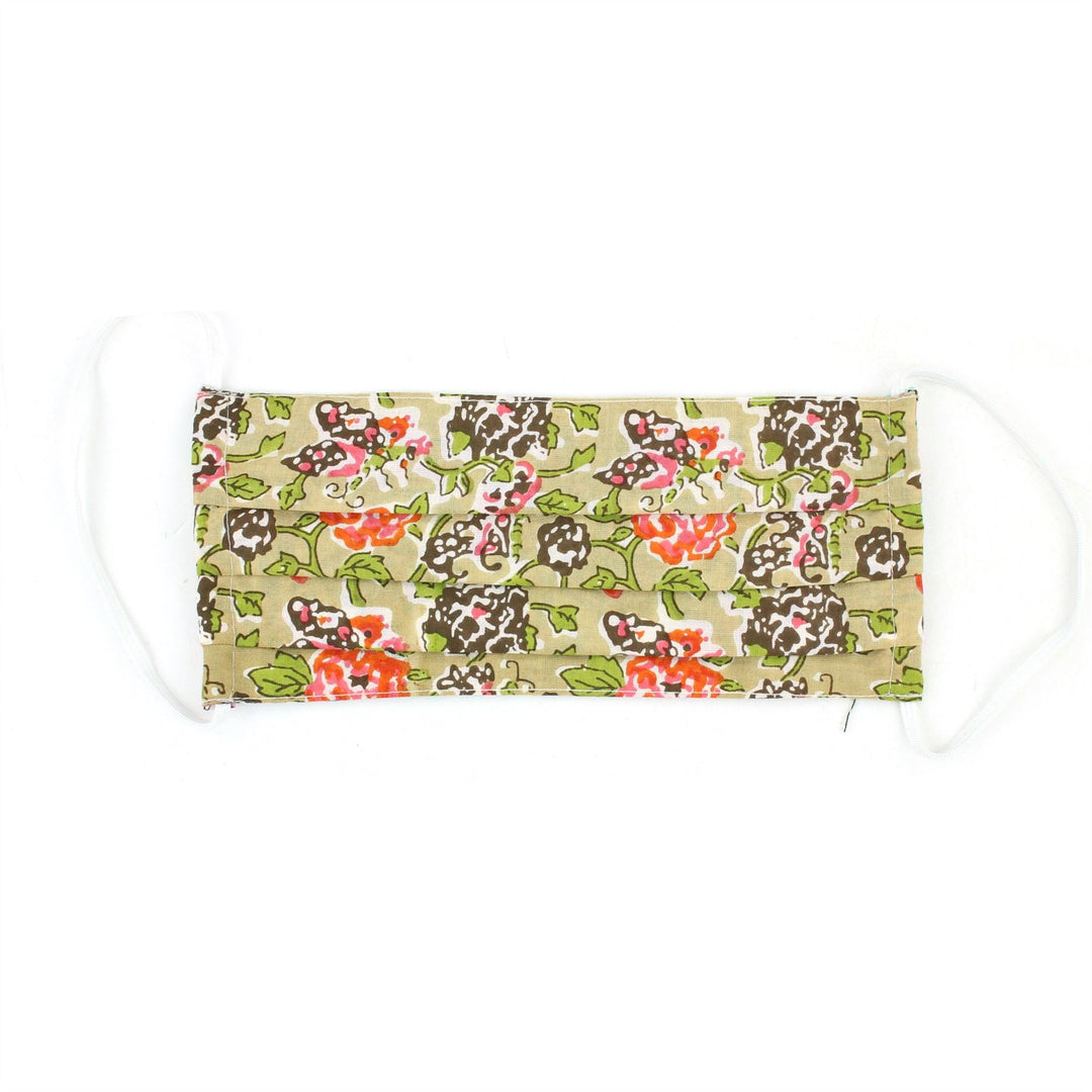 Handmade Pleated Cotton Face Mask - Pack of 5
