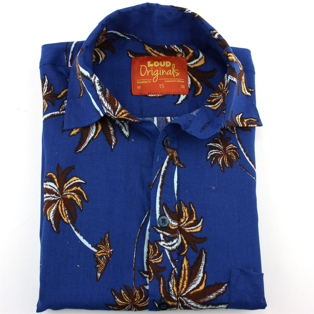 Regular Fit Short Sleeve Shirt - Palm Trees