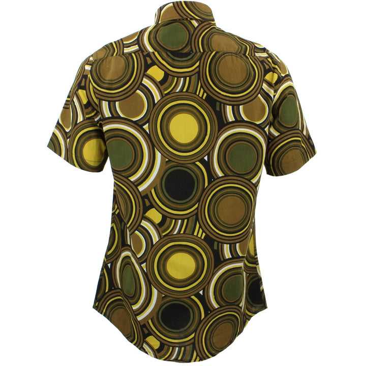 Slim Fit Short Sleeve Shirt - Retro Circles