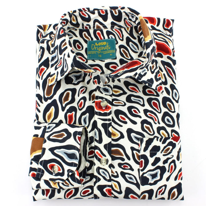 Tailored Fit Long Sleeve Shirt - Abstract Animal Print