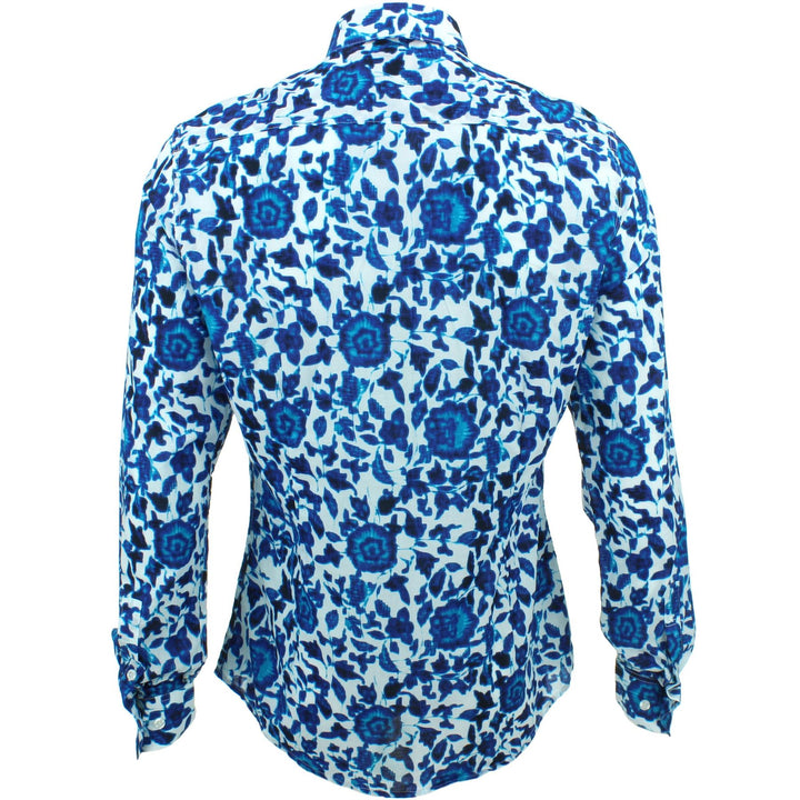 Slim Fit Long Sleeve Shirt - Floral Ikat