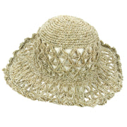 Hemp & Cotton Sun Hat - Crochet Natural Holes