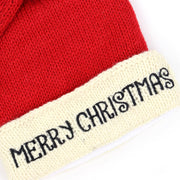 Hand Knitted Wool Christmas Beanie Hat - Merry Christmas