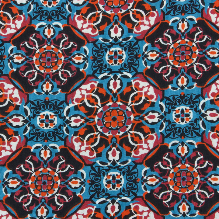 Regular Fit Long Sleeve Shirt - Blue & Red Abstract
