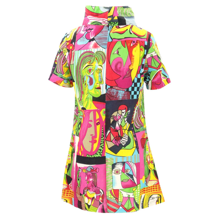 Sixties Shift Dress - Cubism Blue