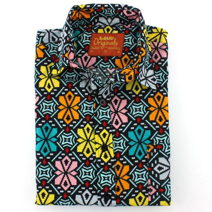 Regular Fit Short Sleeve Shirt - Geometric Digital