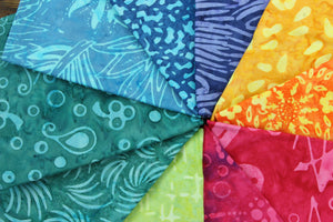 fat quarter jelly roll charm pack batik traditionnel imprimé à la main à la main Indonésie