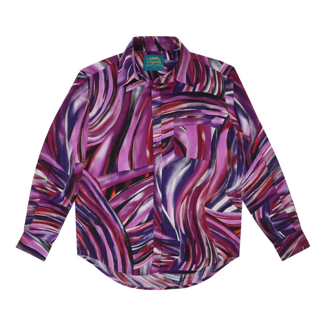 Regular Fit Long Sleeve Shirt - Purple Wave