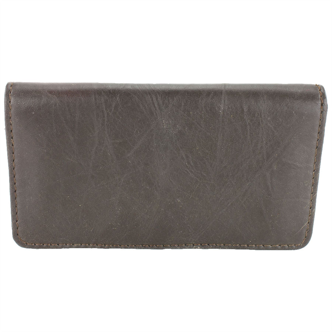 Real Leather Colourful Purse Wallet - Brown