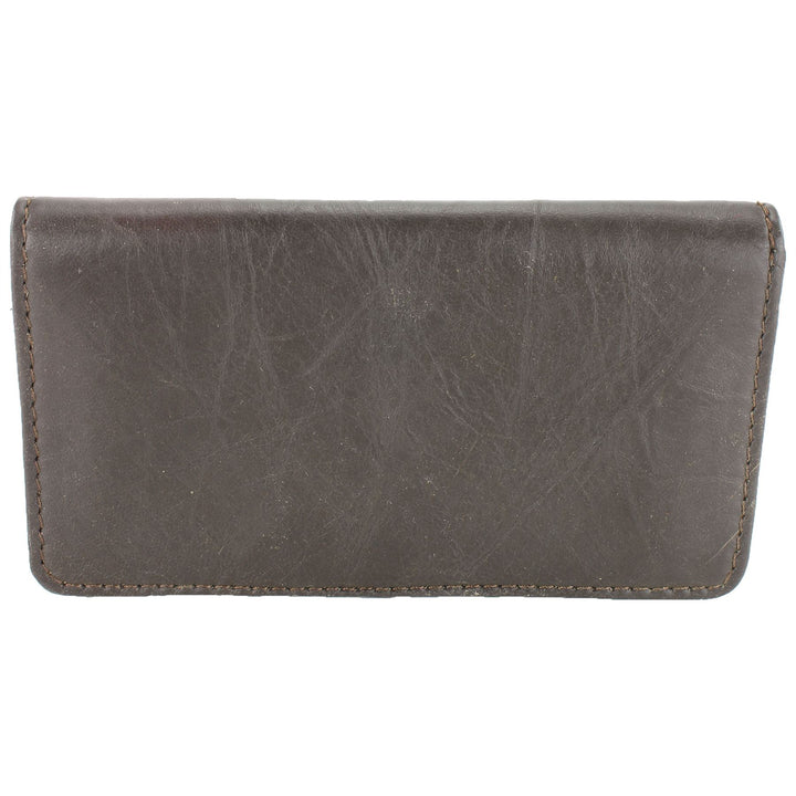 Real Leather Colourful Purse Wallet - Brown