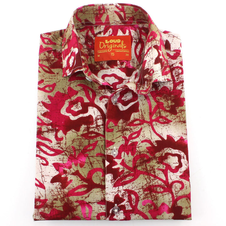 Tailored Fit Short Sleeve Shirt - Floral Blend