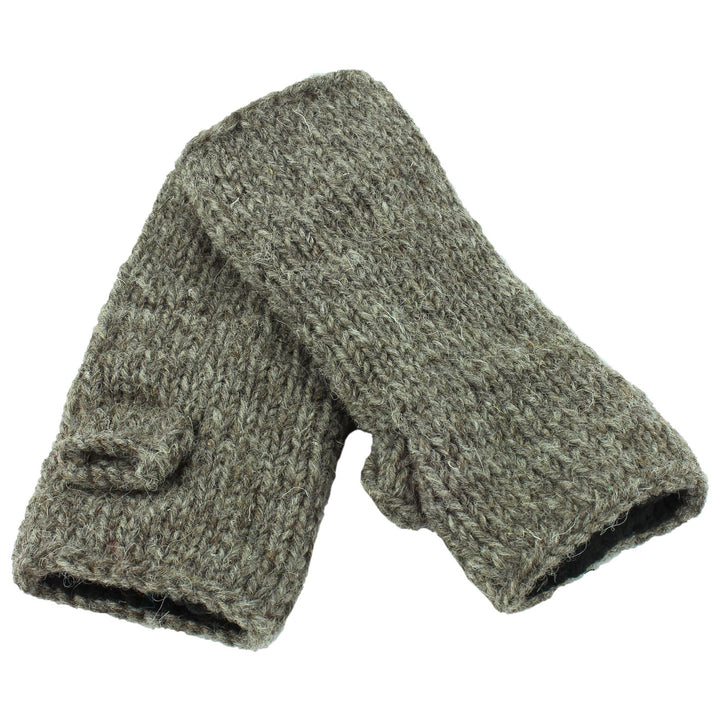 Wool Knit Arm Warmer - Plain - Oatmeal