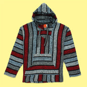 Recycled Mexican Baja Jerga Hoody - Red White Blue