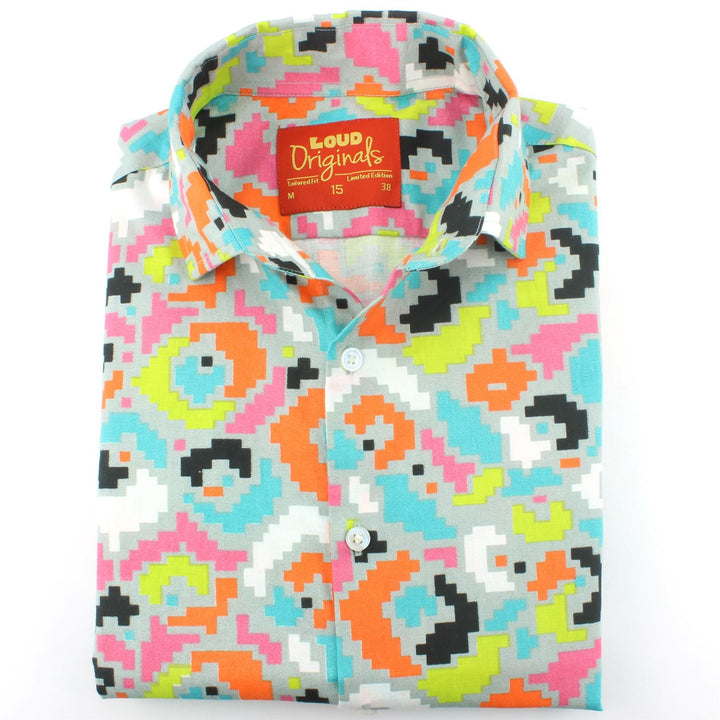 Tailored Fit Short Sleeve Shirt - Pixel