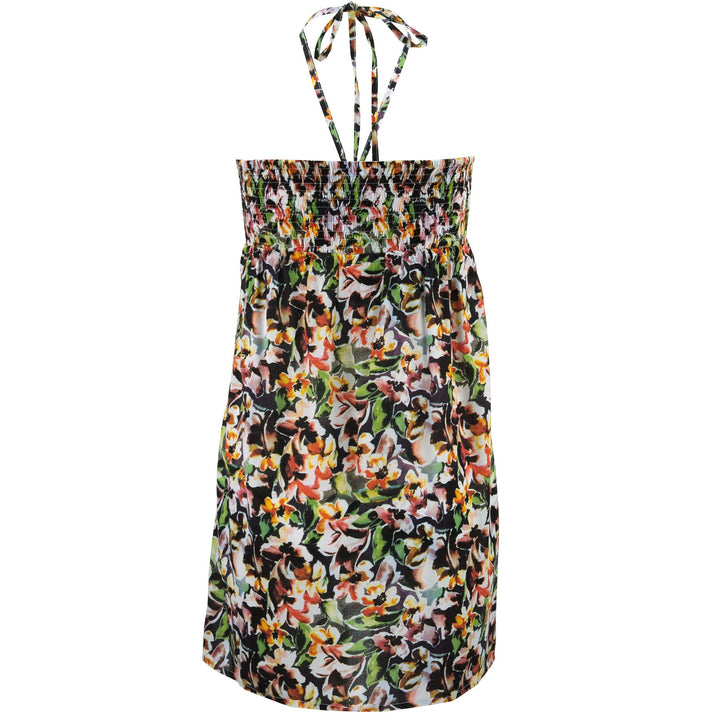Halterneck Wrinkle Dress - Crocus