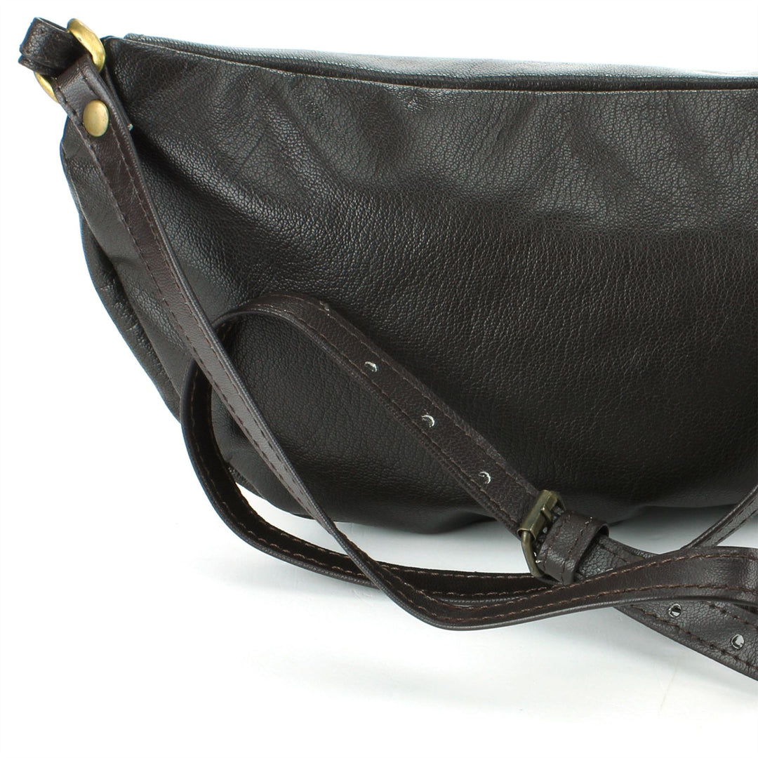 Real Leather Bum Bag Money Belt - Brown