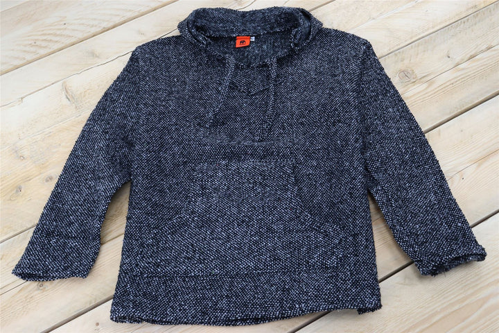 Recycled Mexican Baja Jerga Hoody - Grey Fleck