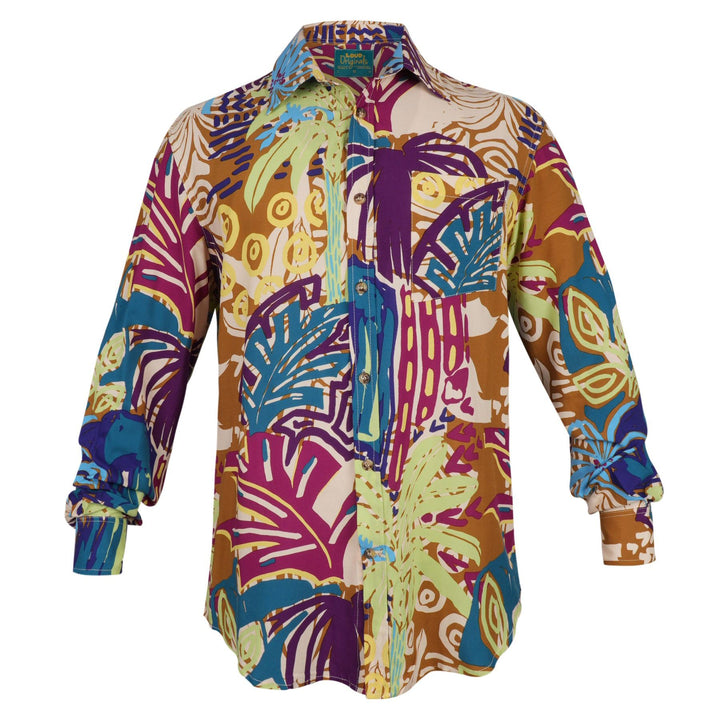 Regular Fit Long Sleeve Shirt - Electric Rainforest