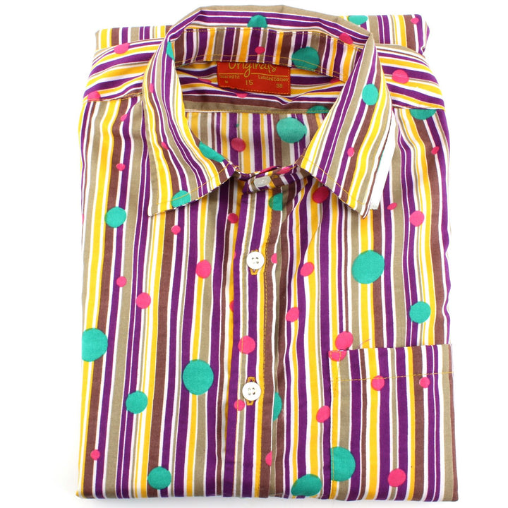 Tailored Fit Short Sleeve Shirt - Stripes & Spots