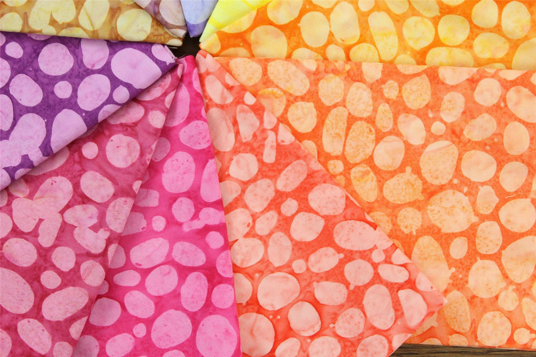 Fat Quarter - 10 Pieces of 19" x 20" Cotton Batik
