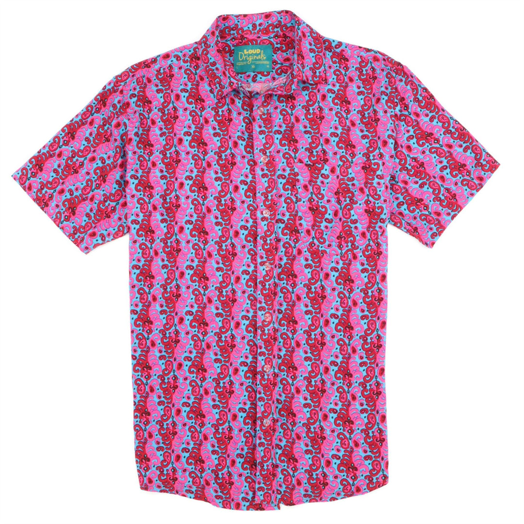 Regular Fit Short Sleeve Shirt - Pink Ripple