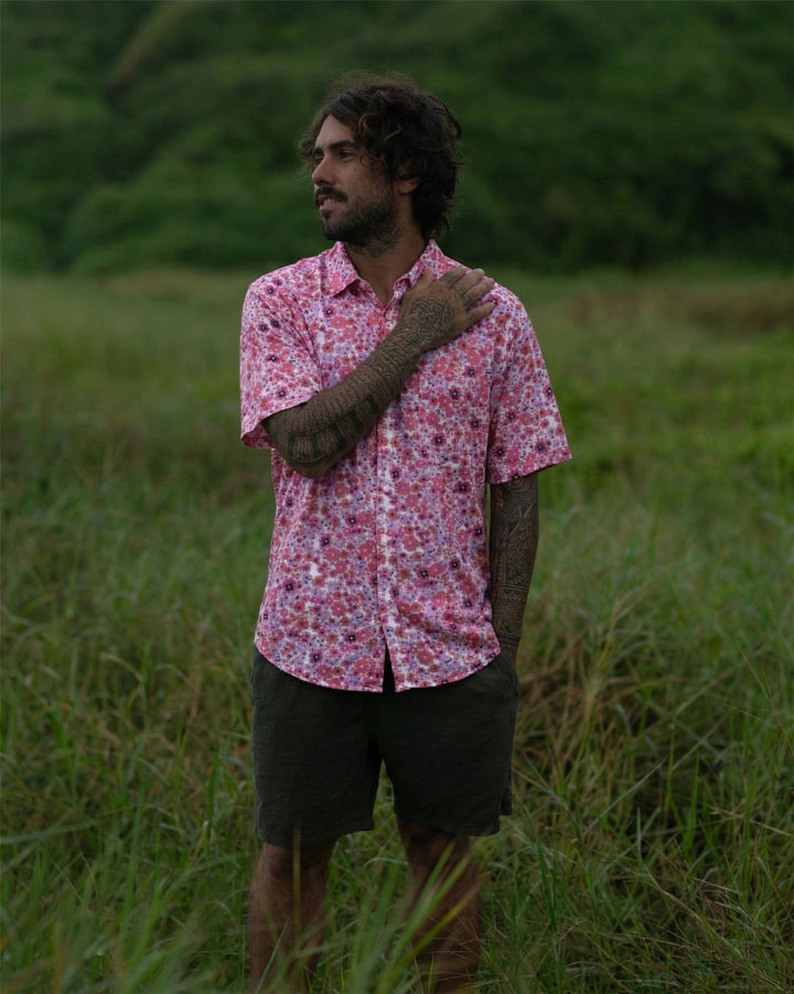Regular Fit Short Sleeve Shirt - Ditsy Blossom