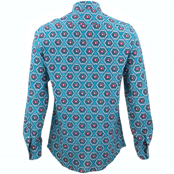 Tailored Fit Long Sleeve Shirt - Floral Wave