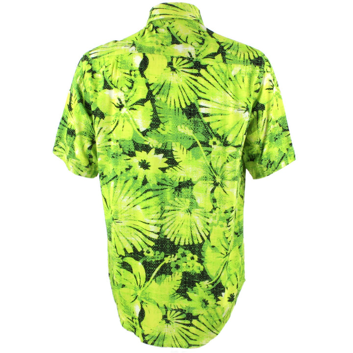 Regular Fit Short Sleeve Shirt - Green & Black Floral