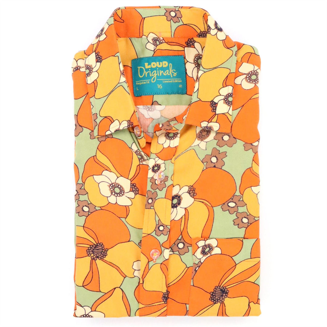Regular Fit Short Sleeve Shirt - 70s Floral