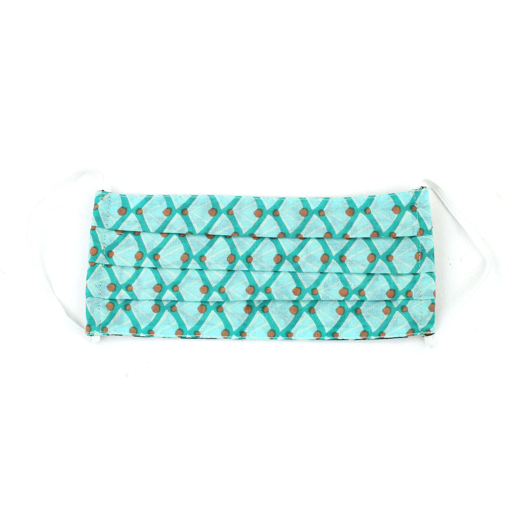 100% Cotton Handmade Pleated Face-Mask