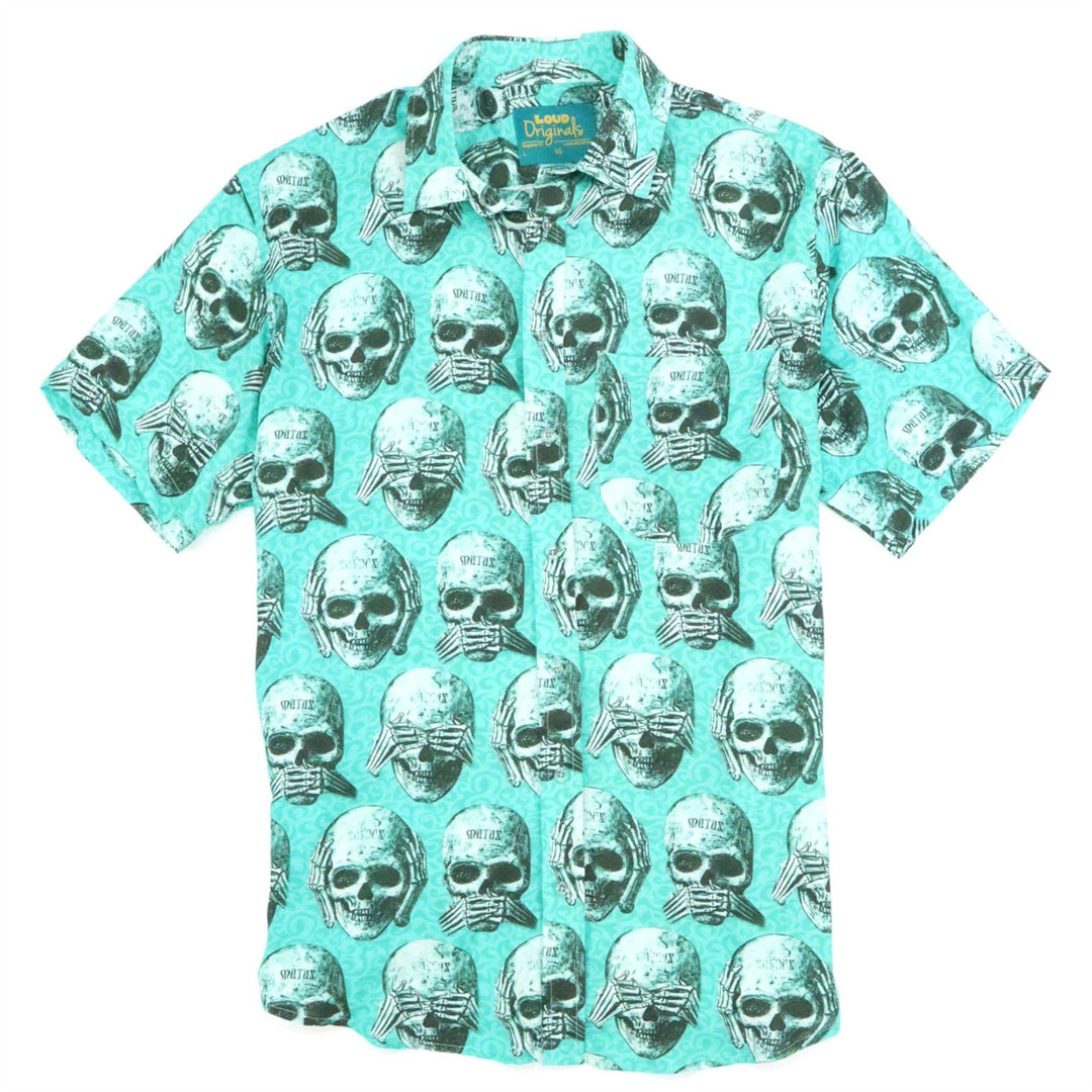 Regular Fit Short Sleeve Shirt - No Evil Skeleton