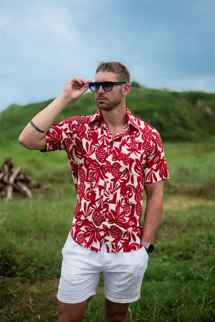 Regular Fit Short Sleeve Shirt - Tropical Grove