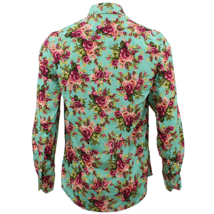 Tailored Fit Long Sleeve Shirt - Roses