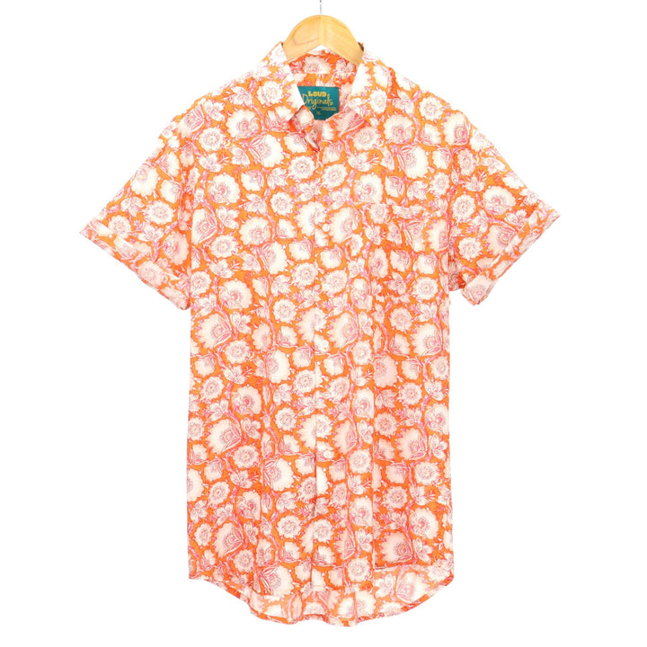 Regular Fit Short Sleeve Shirt - Coral Floral