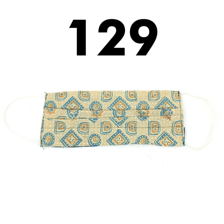 100% Cotton Handmade Pleated Face-Mask