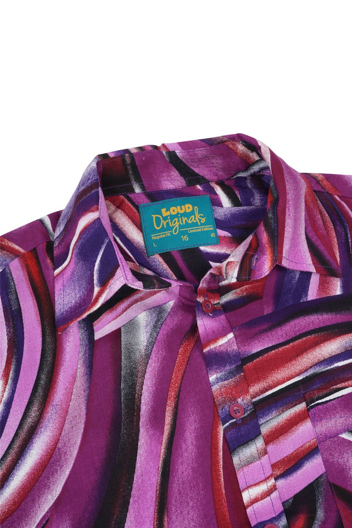 Regular Fit Long Sleeve Shirt - Purple Wave