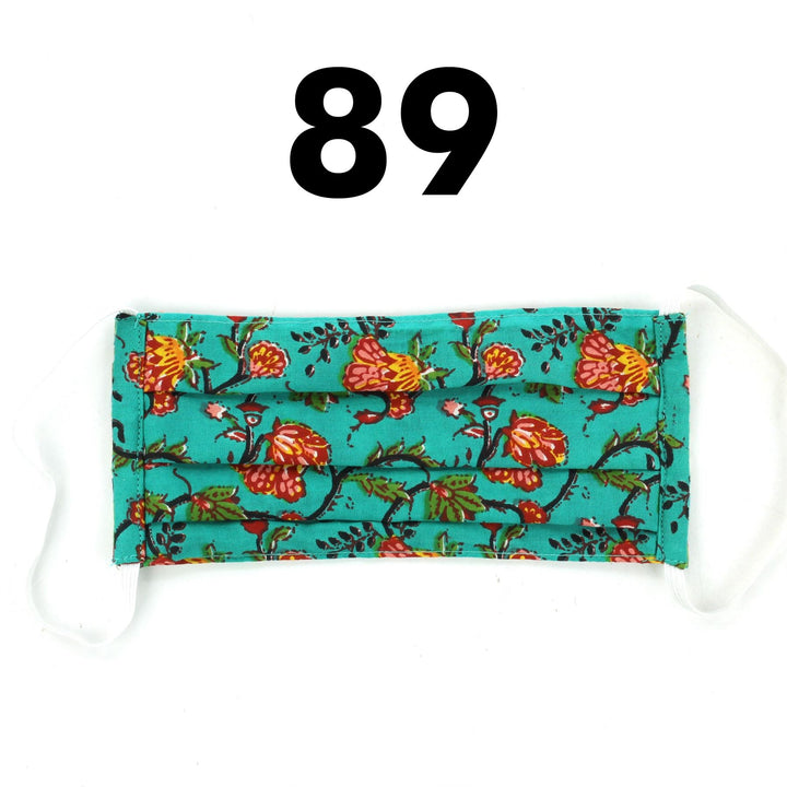 100% Cotton Handmade Pleated Face-Mask