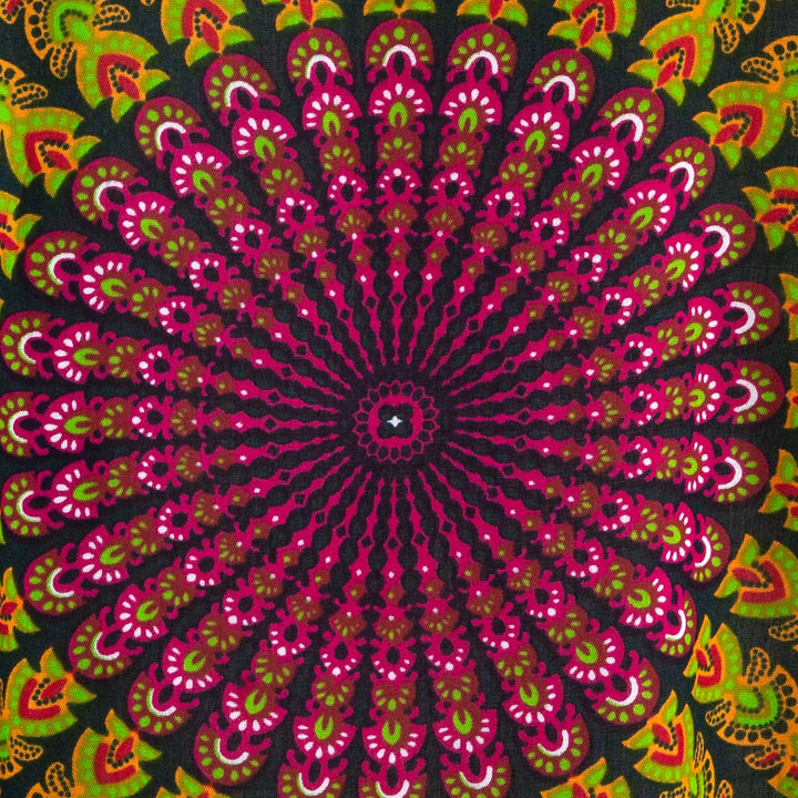 Regular Fit Long Sleeve Shirt - Mandala - Black Green