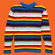 Hand Knitted Wool Jumper - Stripe Progress Rainbow