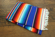 Handwoven Mexican Serape Large 200cm x 147cm - Blue