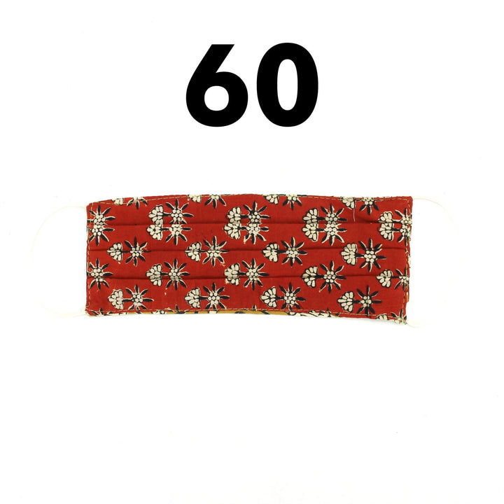 100% Cotton Handmade Pleated Face-Mask