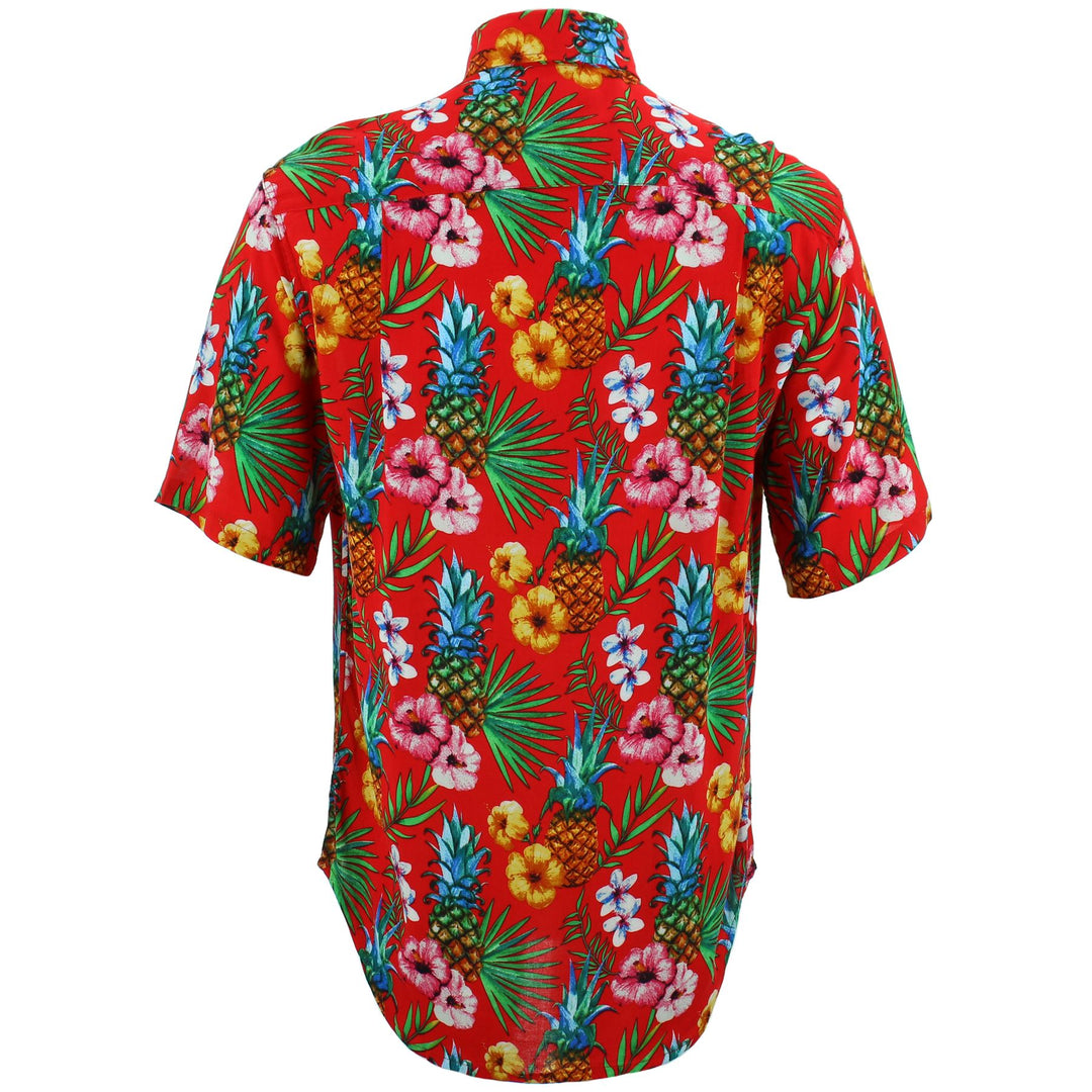 Regular Fit Short Sleeve Shirt - Tropical Red