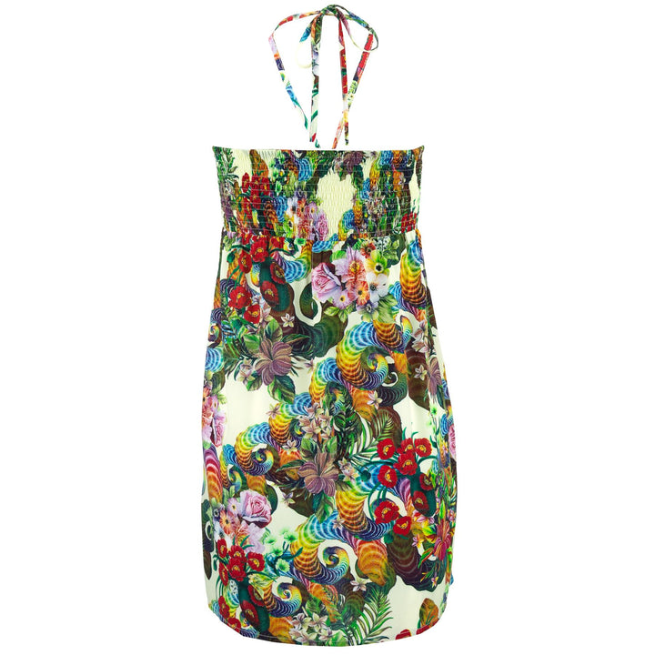 Halterneck Wrinkle Dress - Beautiful Botanical