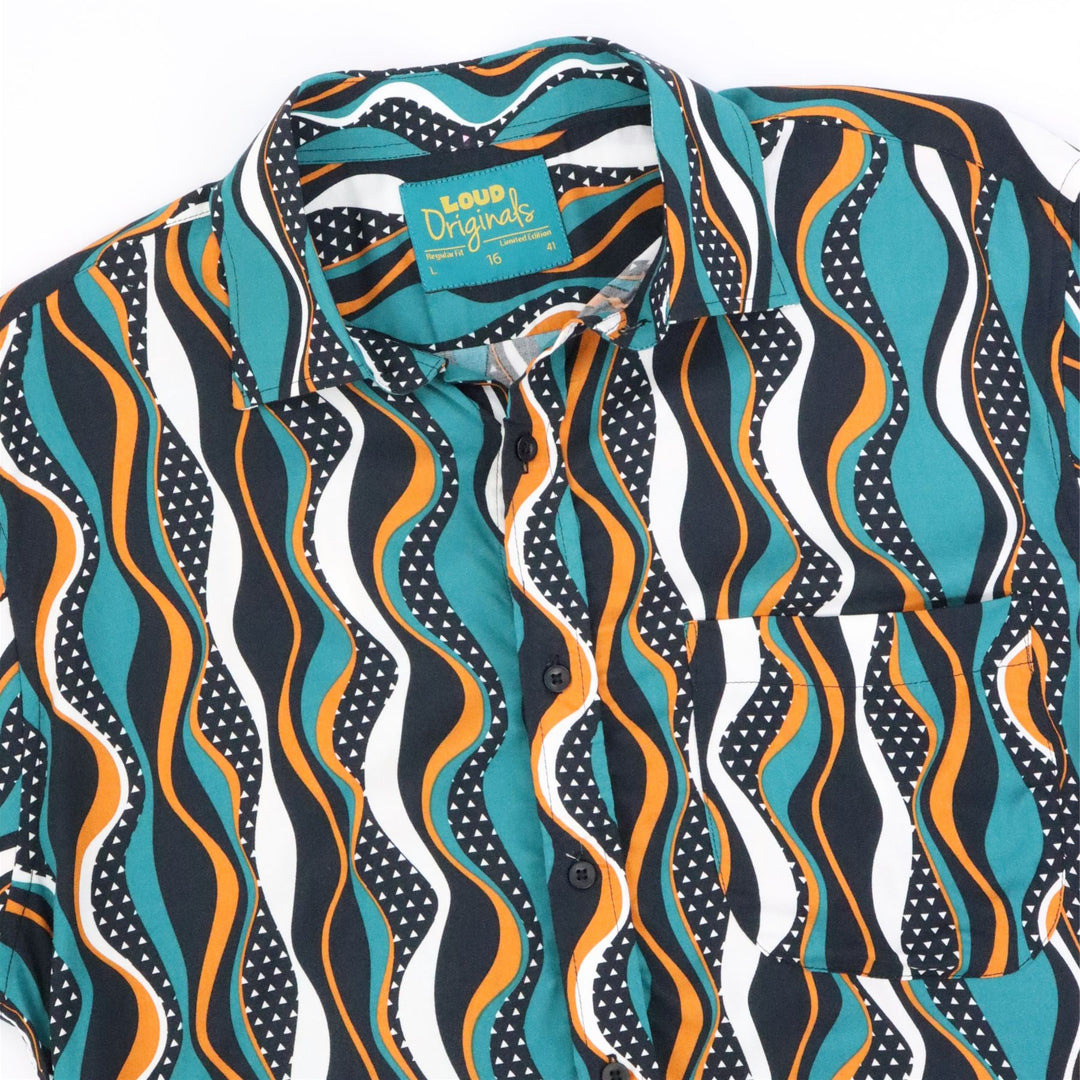 Regular Fit Short Sleeve Shirt - Teal Wiggle