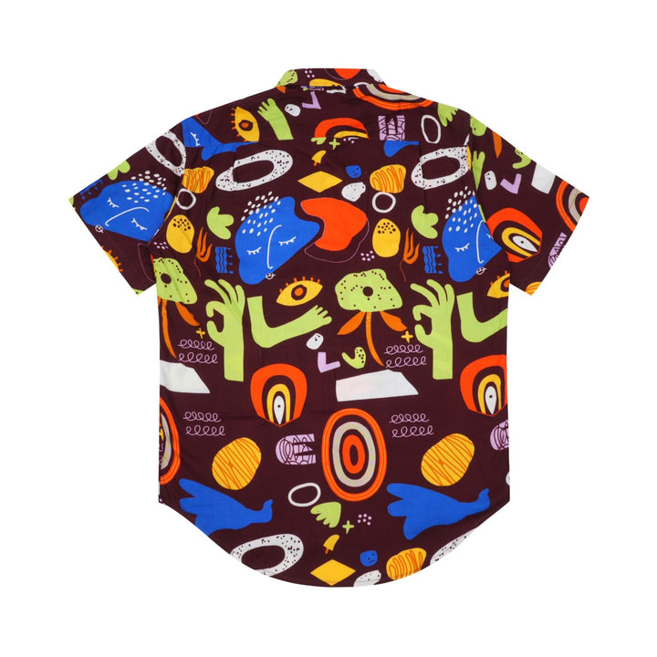 Regular Fit Short Sleeve Shirt - Cosmic Pop Maroon