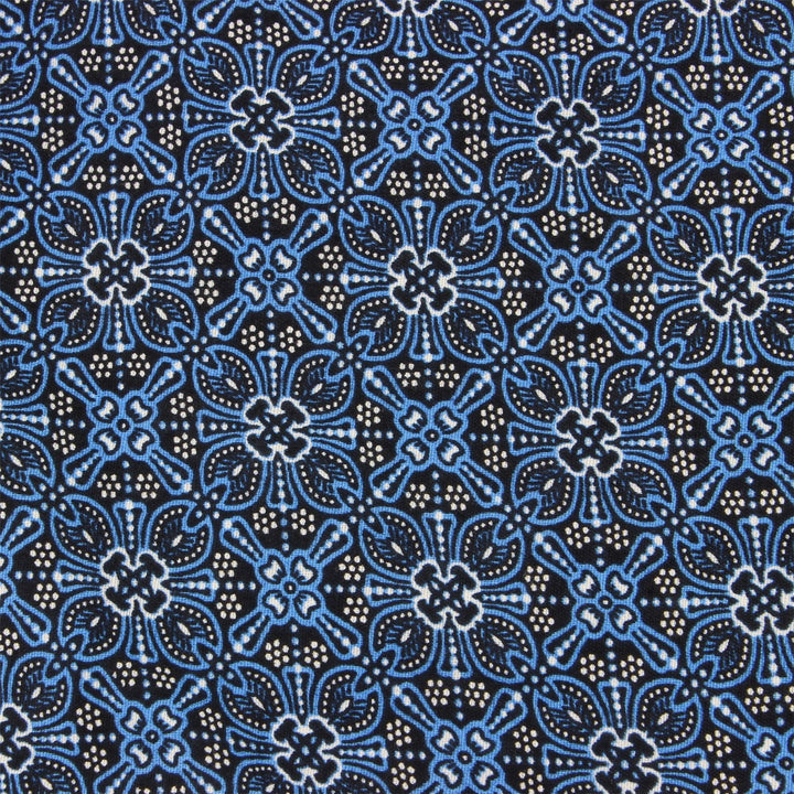 Tailored Fit Long Sleeve Shirt - Blue Indian Print