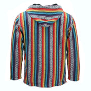 Brushed Gheri Cotton Hoodie Fleece Lined - Rainbow