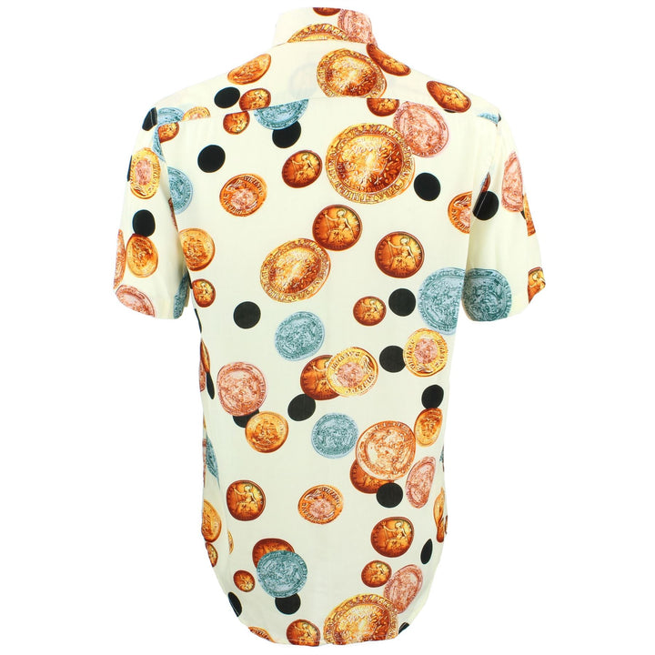 Tailored Fit Short Sleeve Shirt - Coins & Polka Dots