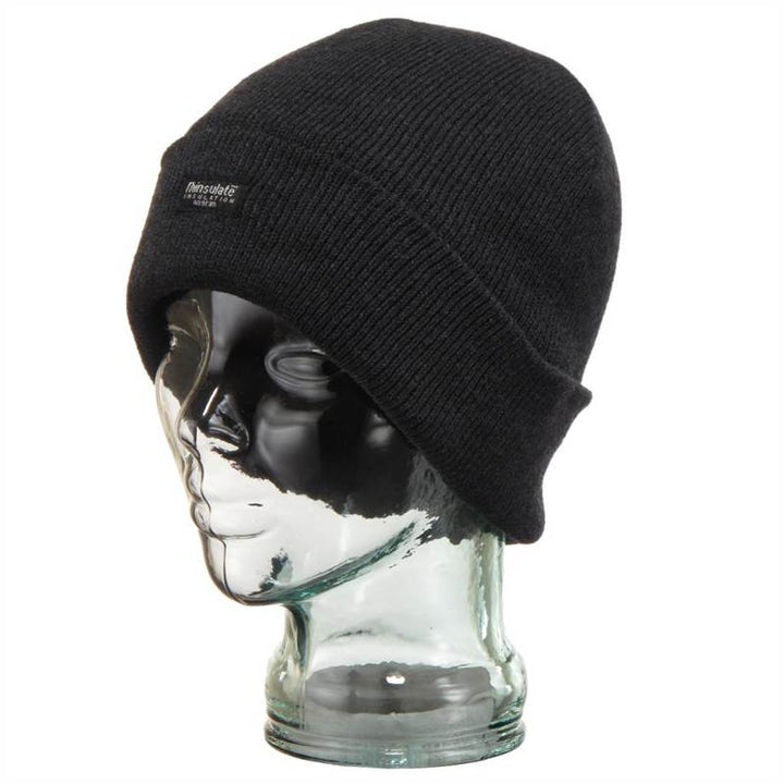 Fine Knit Beanie Hat - Charcoal Grey