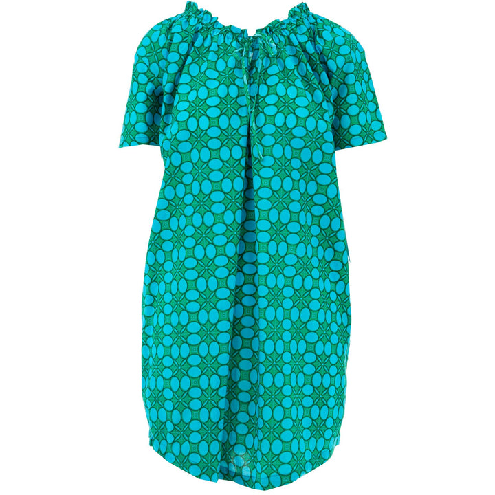 Tie Front Summer Dress - Geo Delight